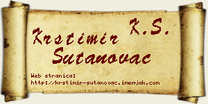 Krstimir Šutanovac vizit kartica